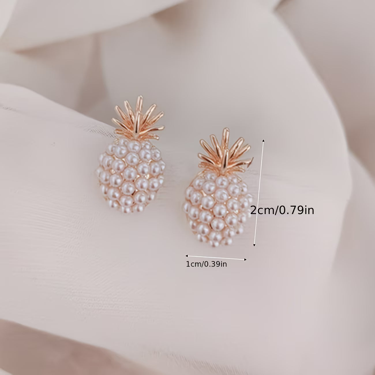 Pearl Pineapple Earrings