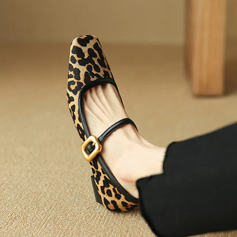 Feline Luxe Leopard Mid-Heels