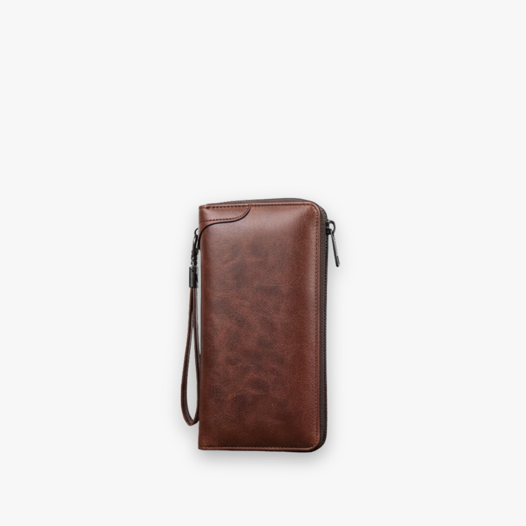 Adrien RFID Leather Wallet in Brown - Lync Nova