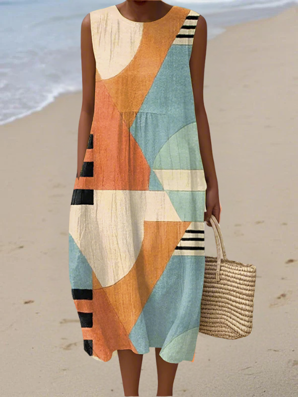 Vestido midi geométrico Iris™