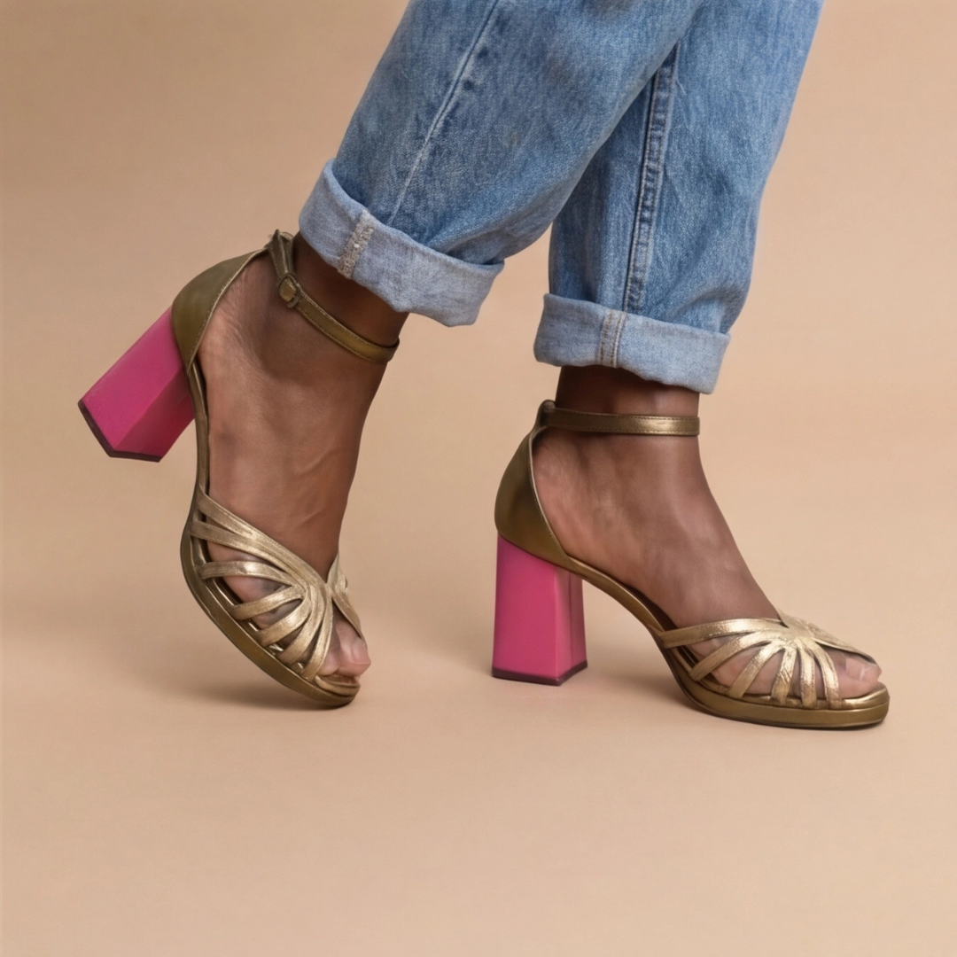 Noelyrah | Gold Block Heel