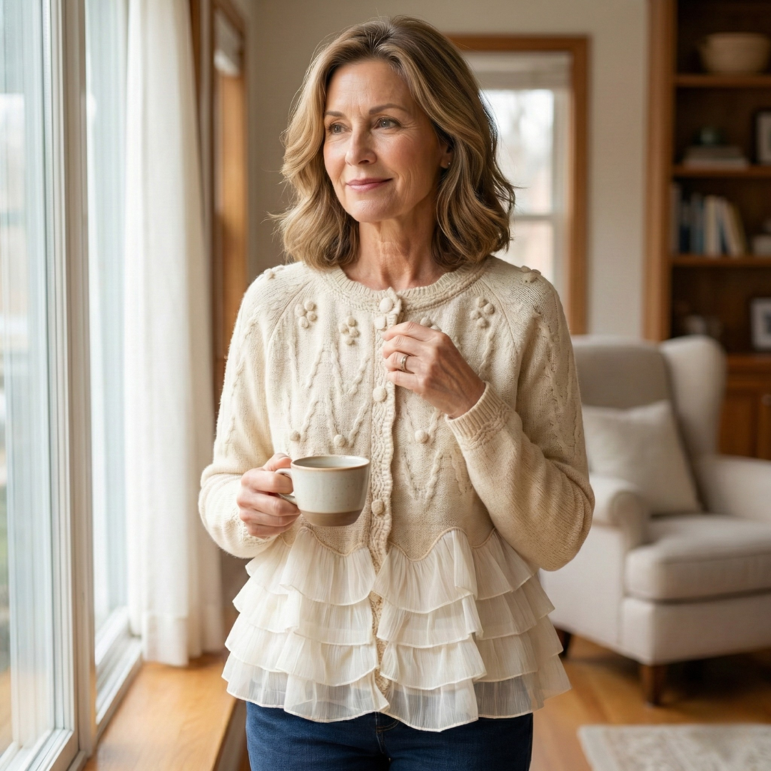 Natalie Ruffle Cardigan™