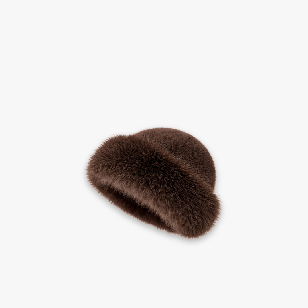 Élise Luxury Soft Beanie in Brown - Lync Nova