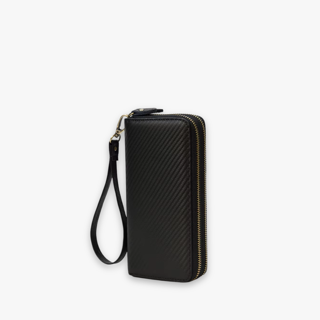 Gabriel Long RFID Leather Wallet in Dark Brown - Lync Nova