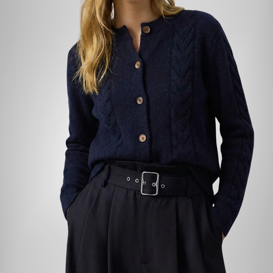 Madeline Cable-Knit Cashmere Cardigan