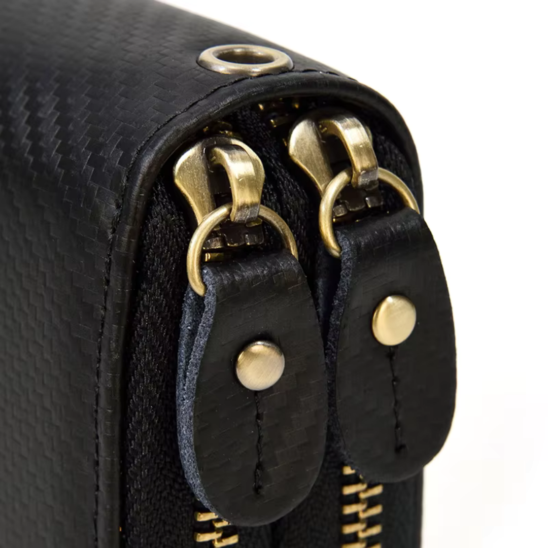 Gabriel Long RFID Leather Wallet in Cognac Brown - Lync Nova