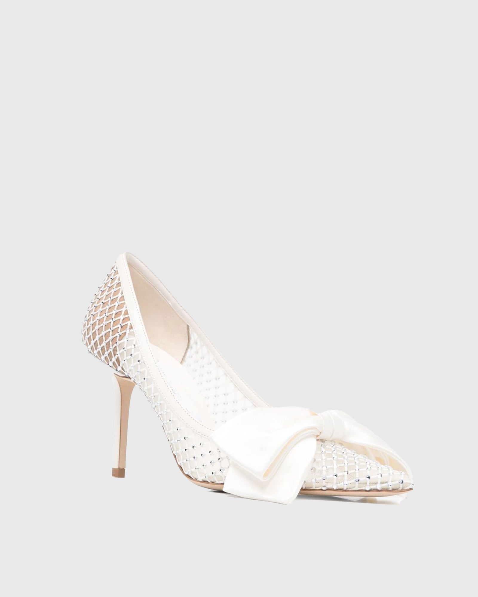Betta Bow Embellished Mesh Pumps