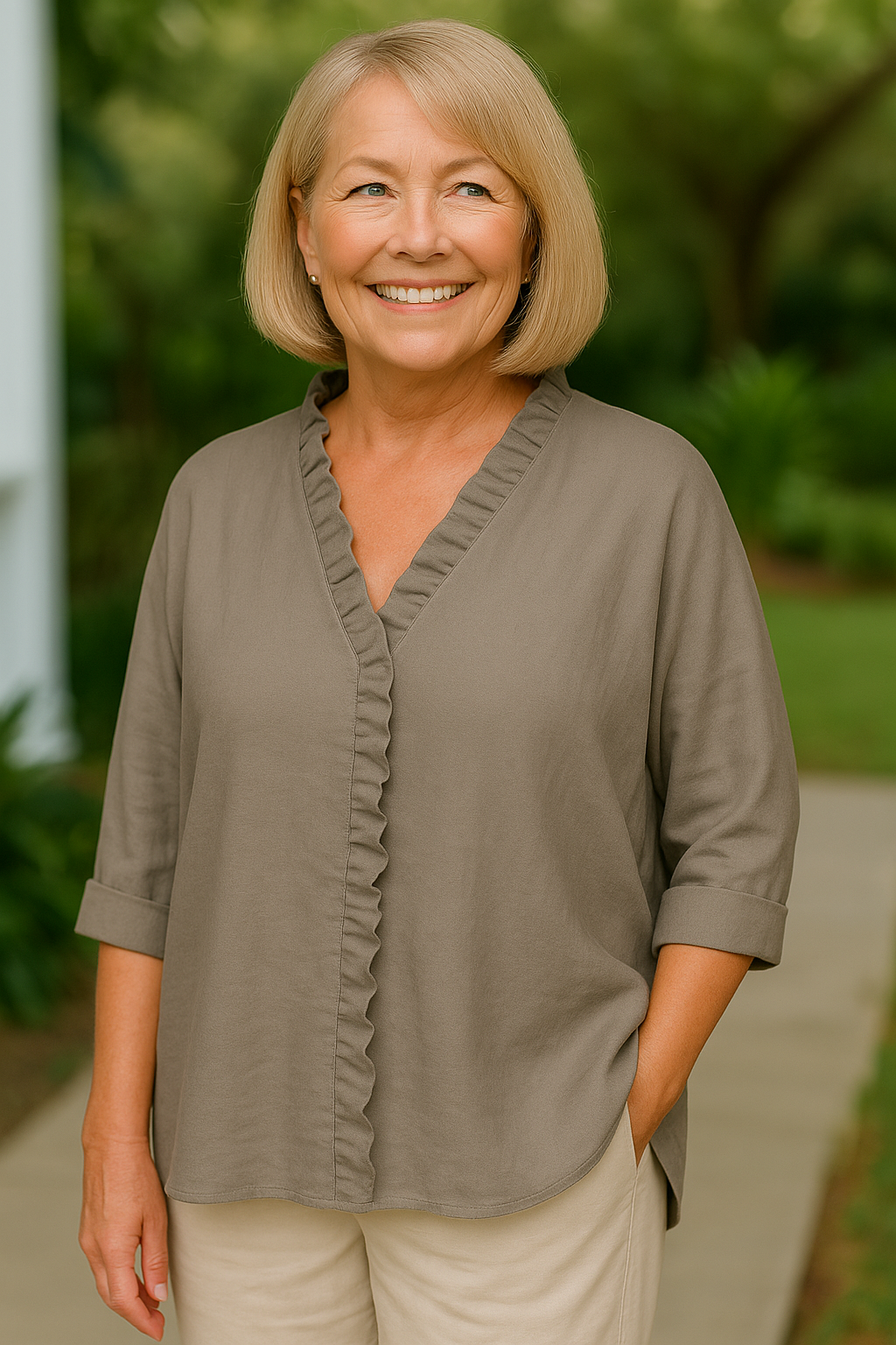 Maribel | Soft Ruffle Blouse -  for Real Comfort