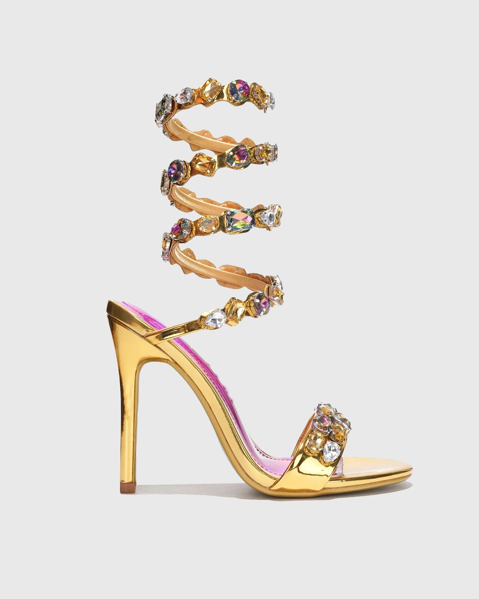 Giralda Rhinestone Embellished Snake Sandals