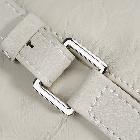 Élyrane Plissé Convertible Leather Bag - Lync Nova