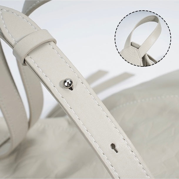 Élyrane Plissé Convertible Leather Bag - Lync Nova