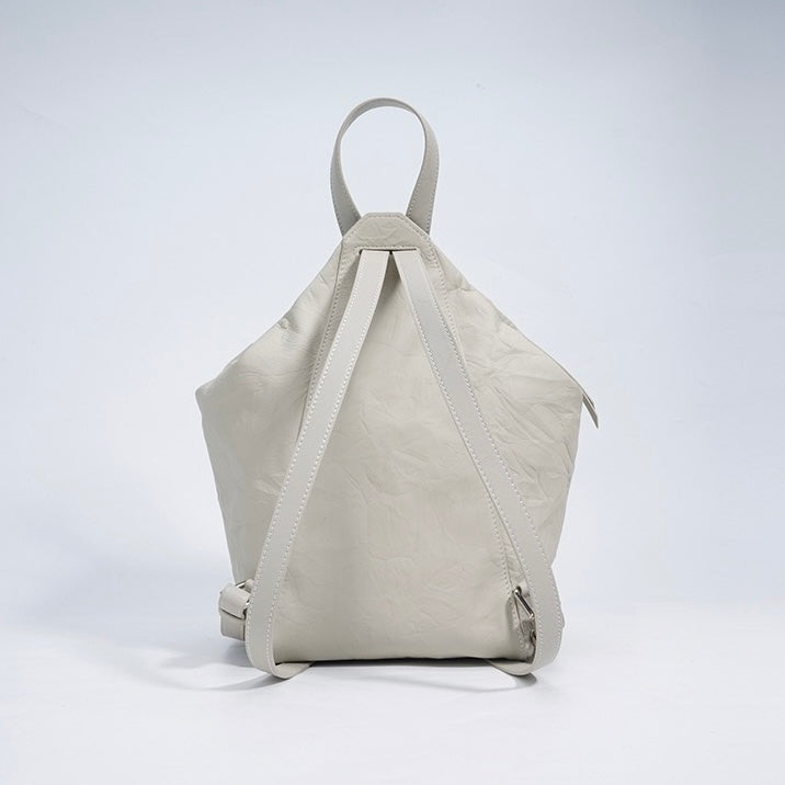 Élyrane Plissé Convertible Leather Bag - Lync Nova
