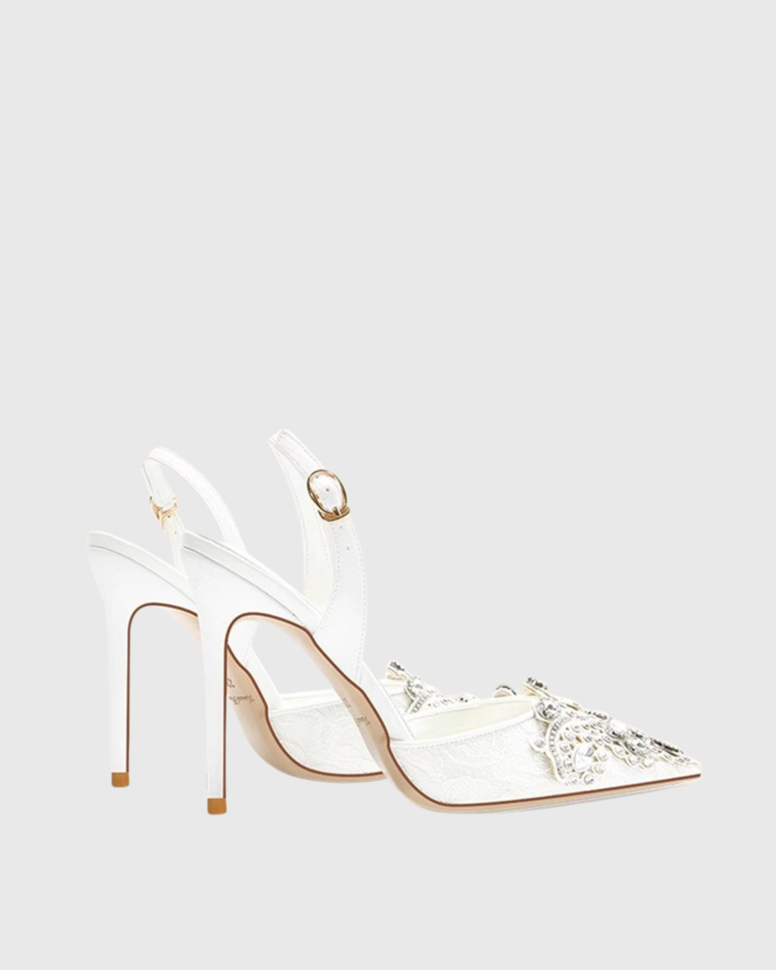 Sadb Diamond Embroidery Pumps In White