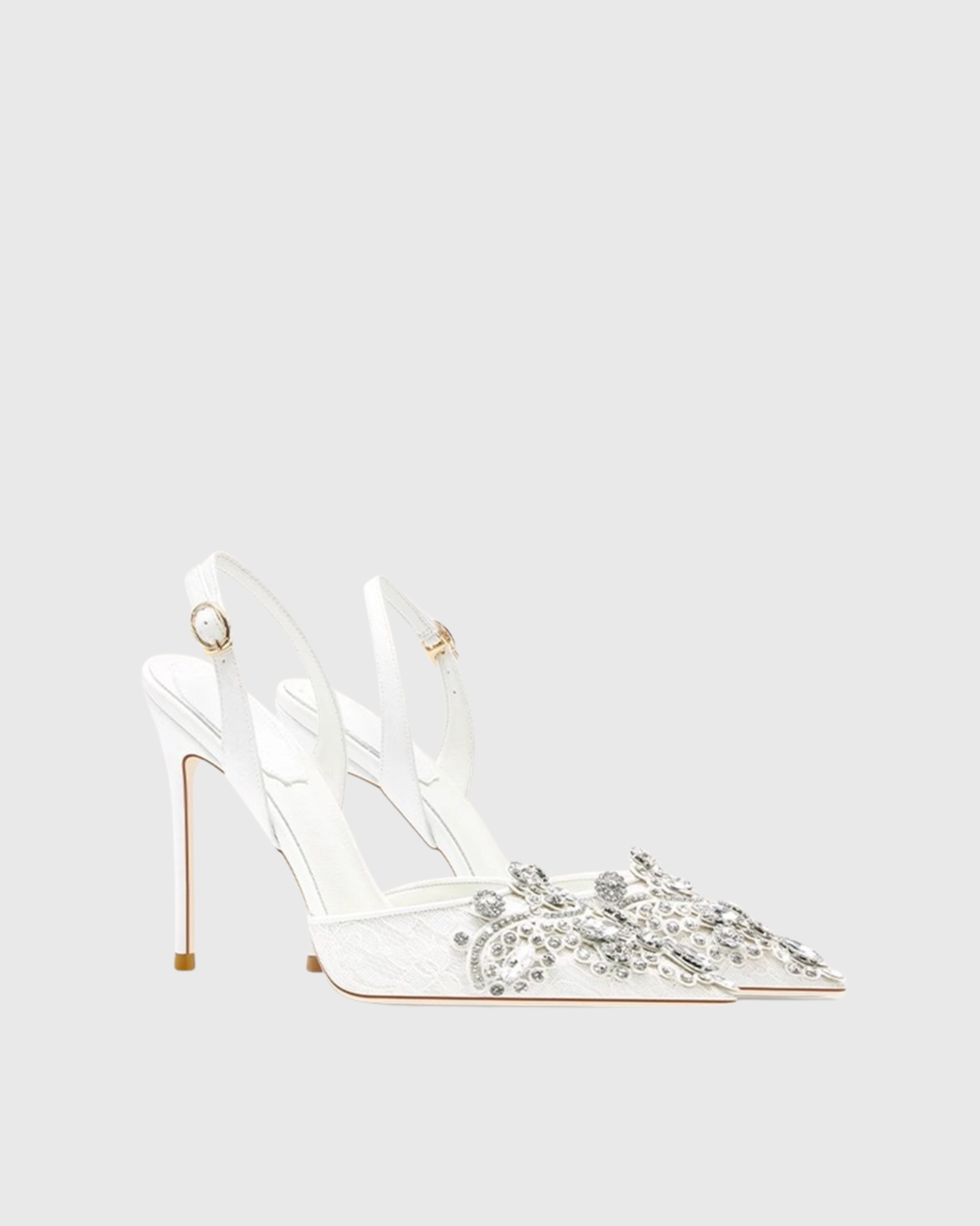 Sadb Diamond Embroidery Pumps In White