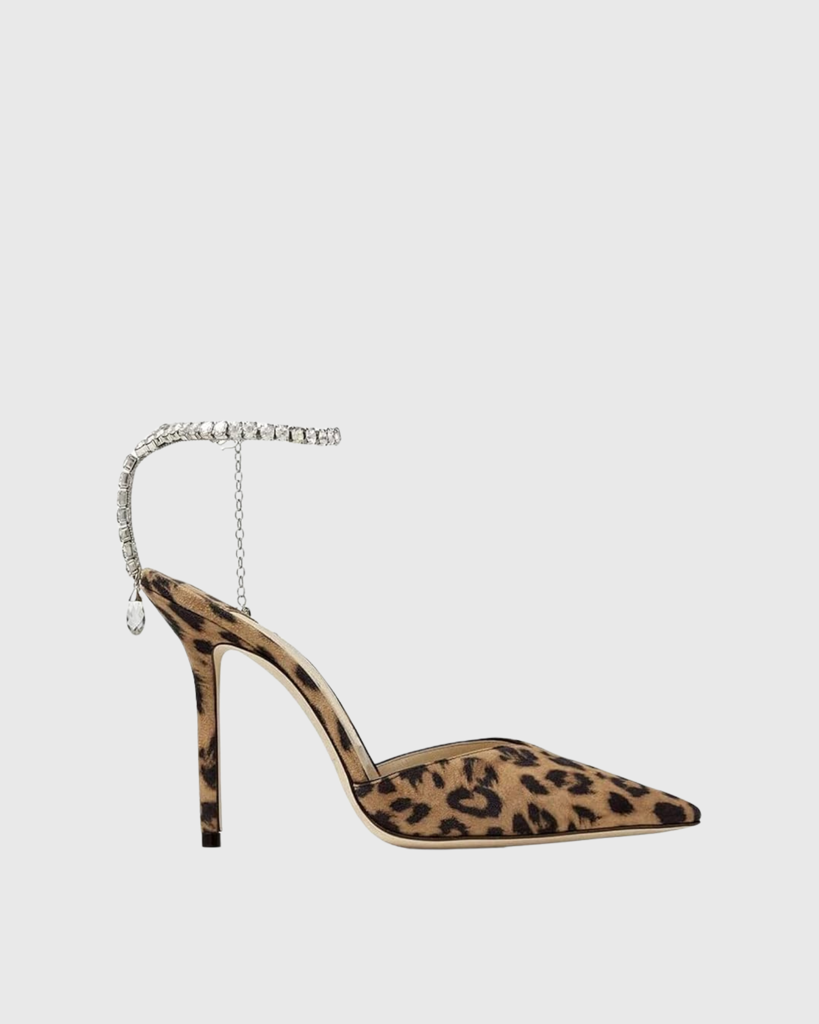 Silva Rhinestone Strap Pumps In Leopard