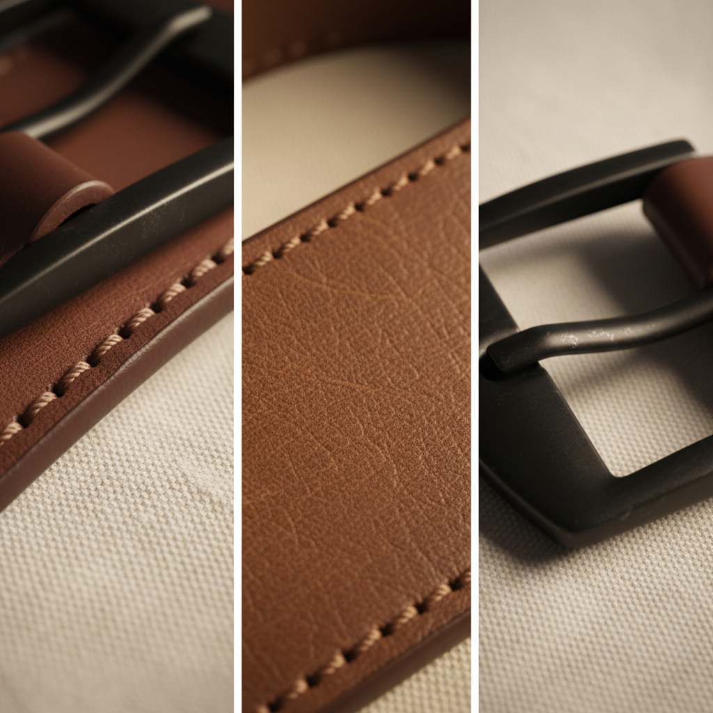 Laurent Minimalist Leather Belt in Caramel - Lync Nova