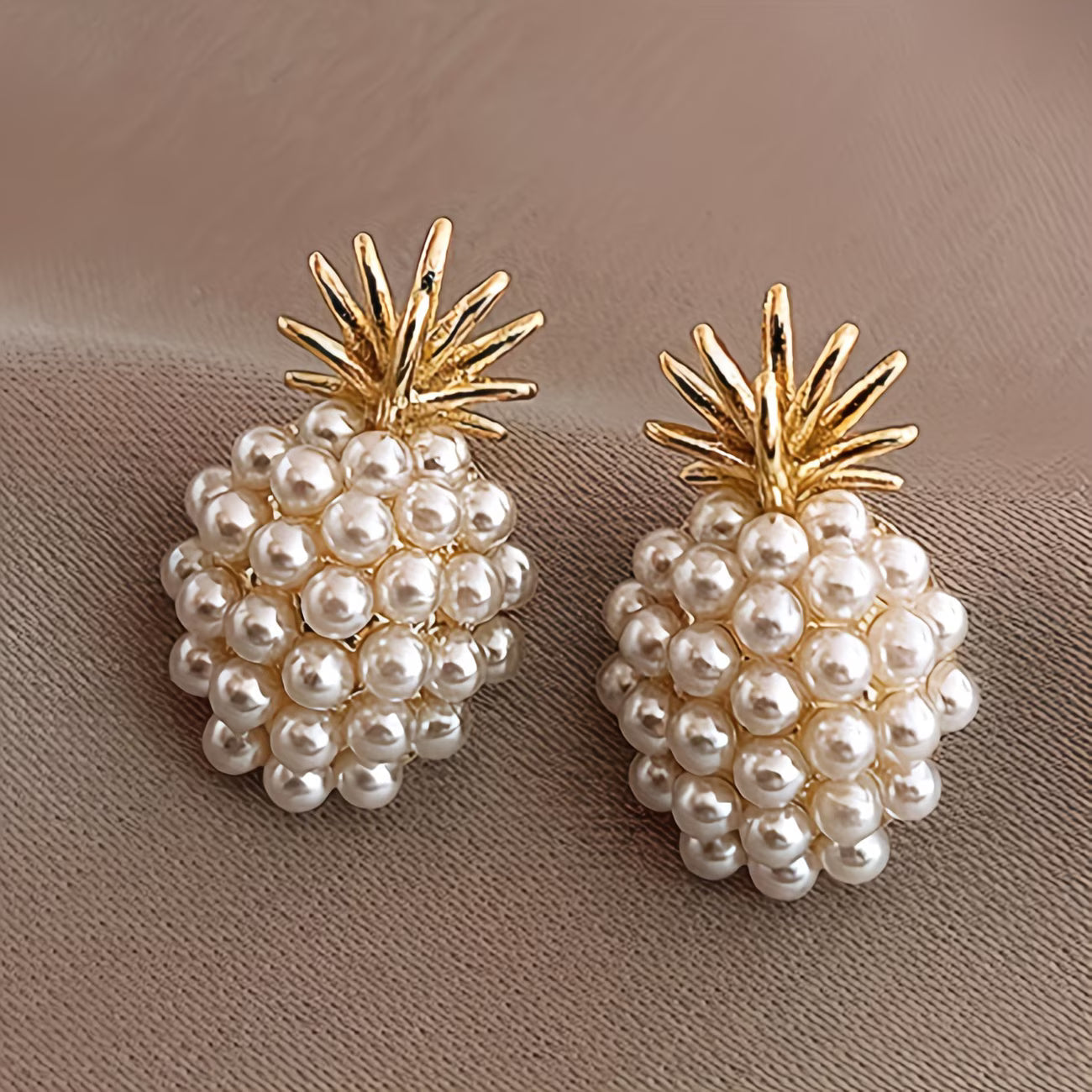 Pearl Pineapple Earrings