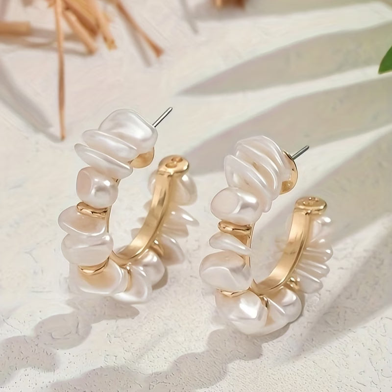 Chunky Pearl Statement Earrings